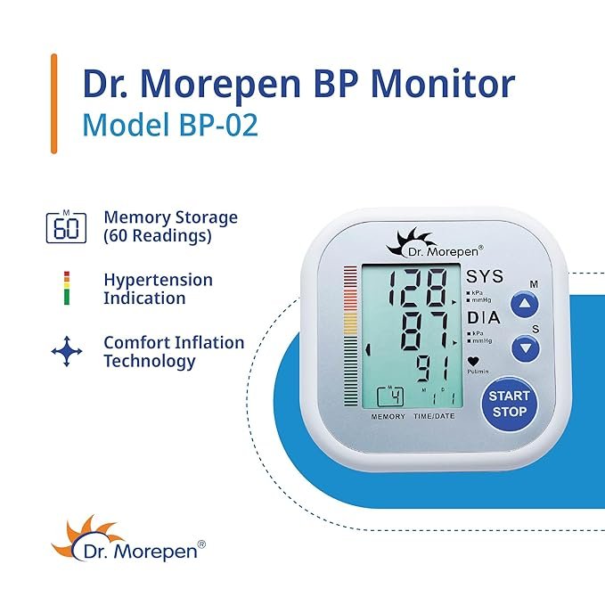 Dr. Morepen BP-02 AUTOMATIC Arm BLOOD PRESSURE MONITOR, White - Image 3