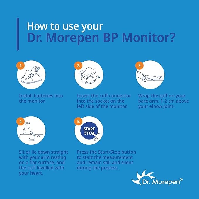 Dr. Morepen BP-02 AUTOMATIC Arm BLOOD PRESSURE MONITOR, White - Image 2
